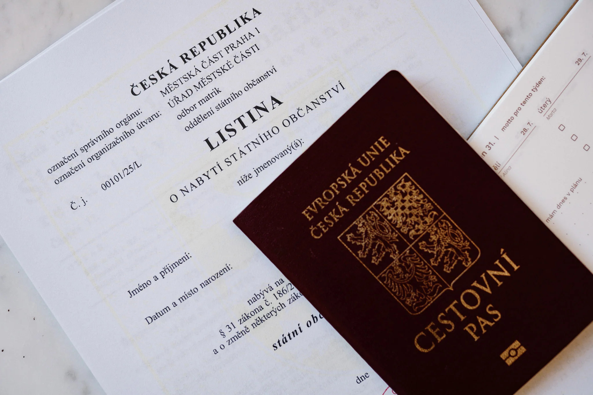 Czech Citizenship Confirmation